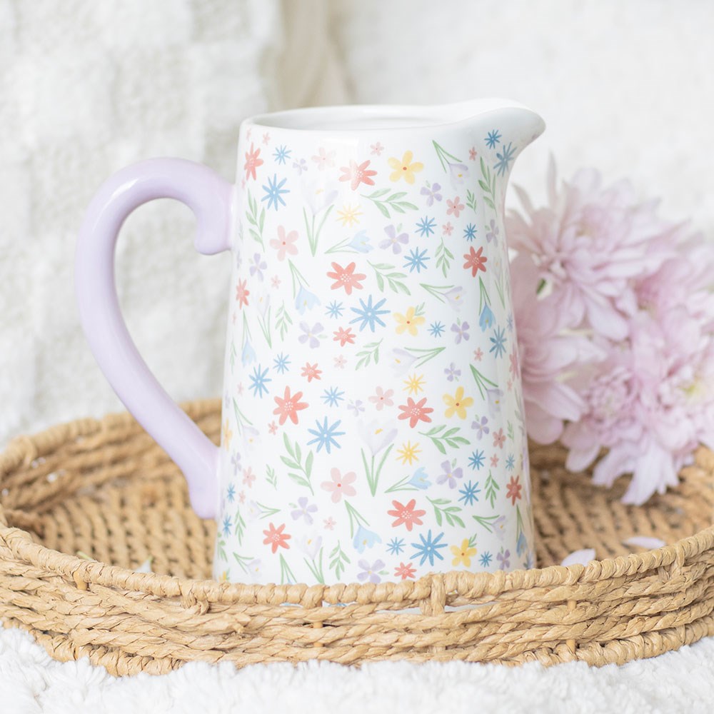 Spring Floral Print keramisk blomsterkanne
