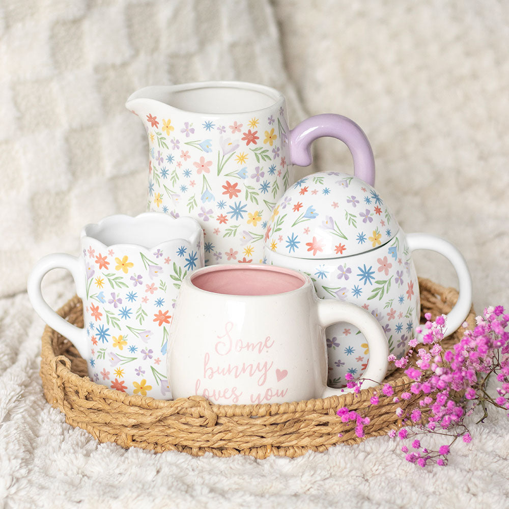 Spring Floral Print keramisk blomsterkanne
