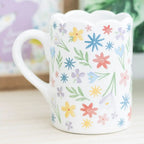 Spring Floral Print kopp med bølgekant