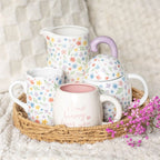 Spring Floral Print kopp med bølgekant