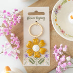 Gul Daisy nøkkelring