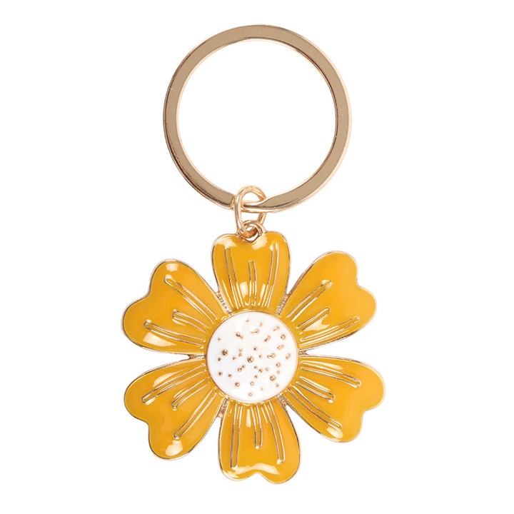 Gul Daisy nøkkelring