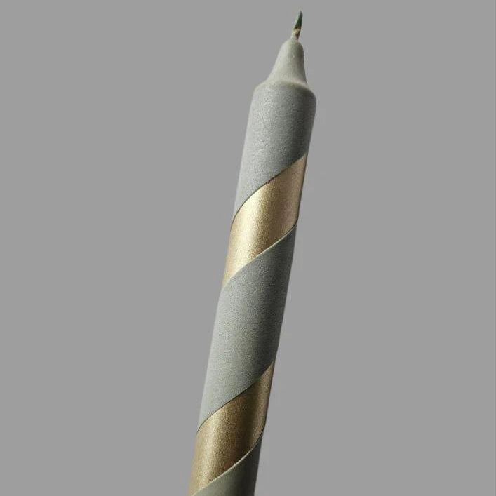 Gold & Pale Green Polka Lys