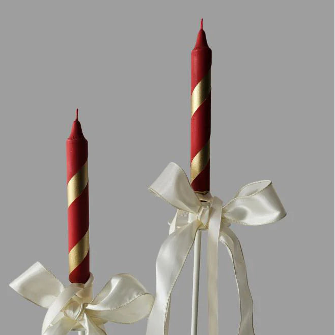 Gold & Red Polka Lys