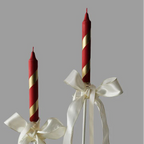 Gold & Red Polka Lys