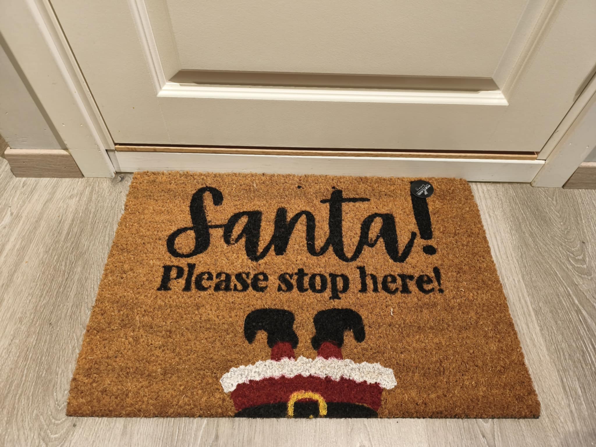 Dørmatte “Santa! Please stop here!”