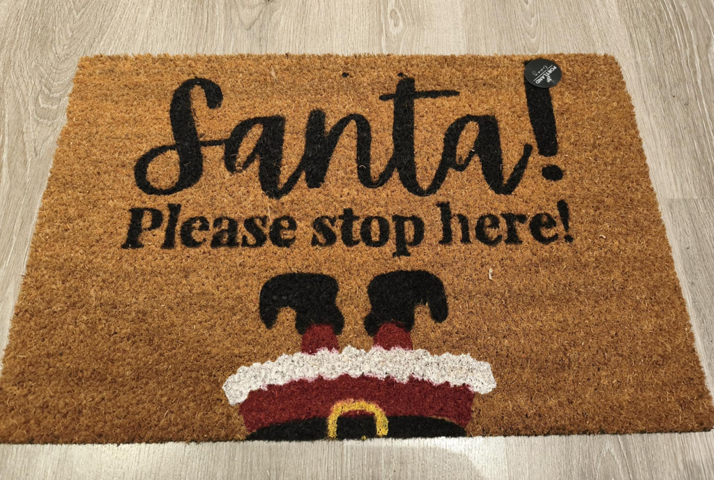 Dørmatte “Santa! Please stop here!”