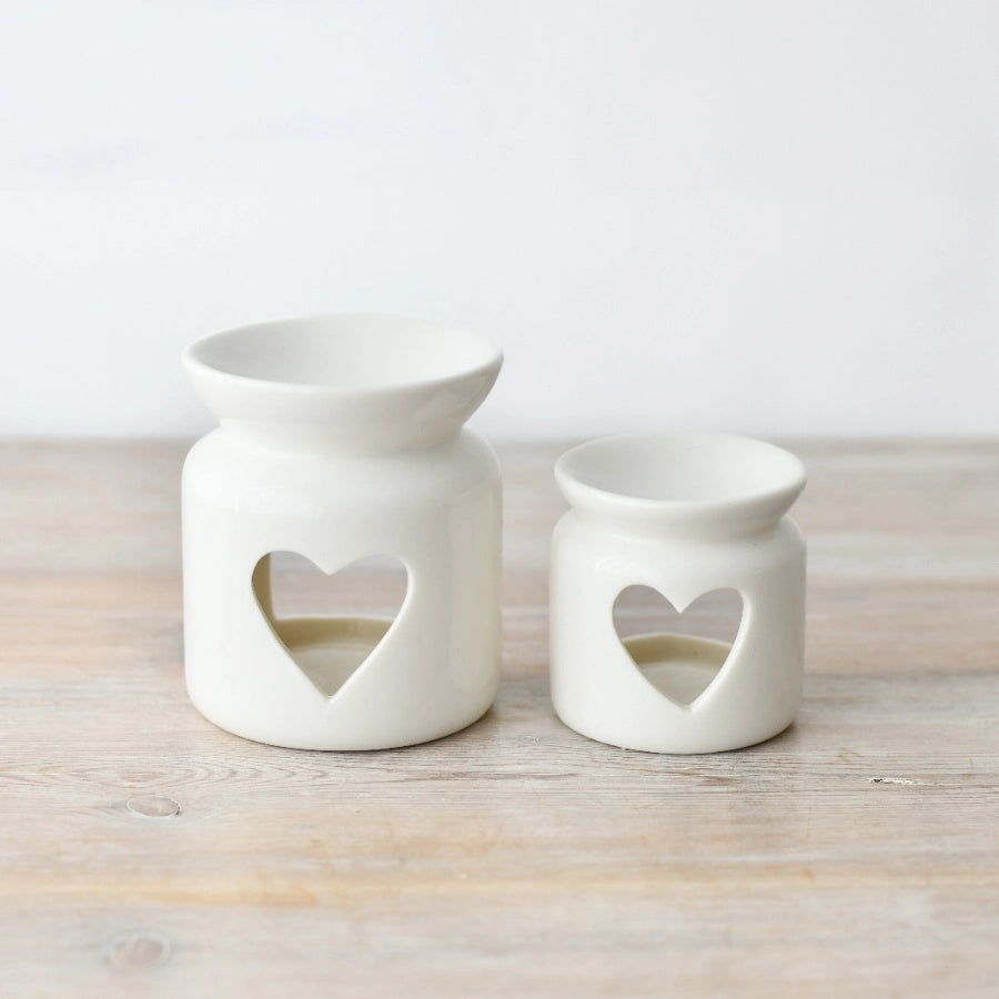 Oljebrenner i keramikk med hjerte