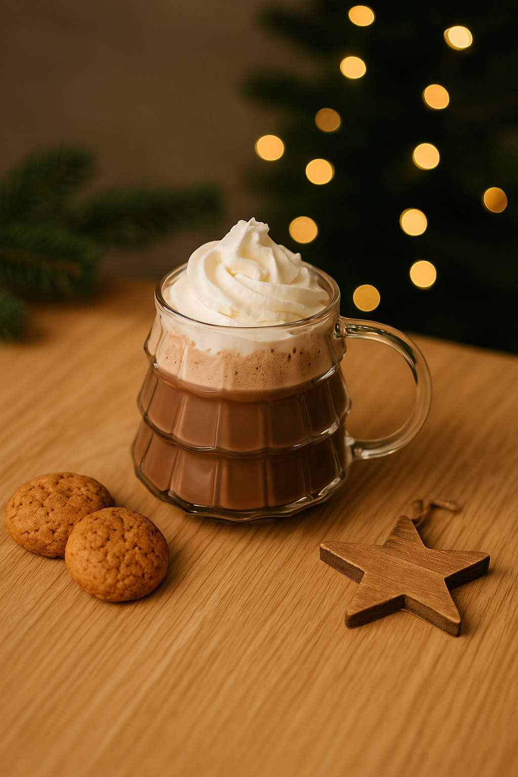 Glasskrus med juletre – koselige stunder