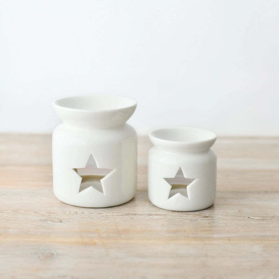 Oljebrenner i keramikk med stjerne